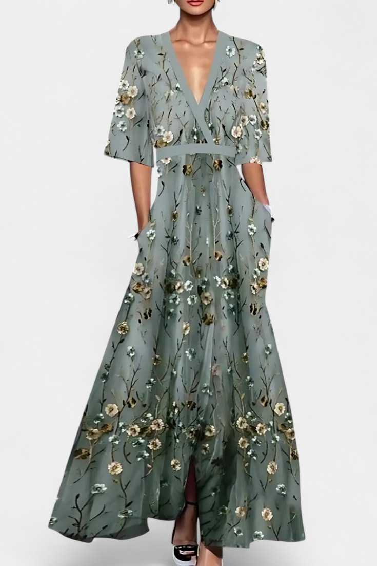 Daphne Robe à Imprimé Floral Raffiné