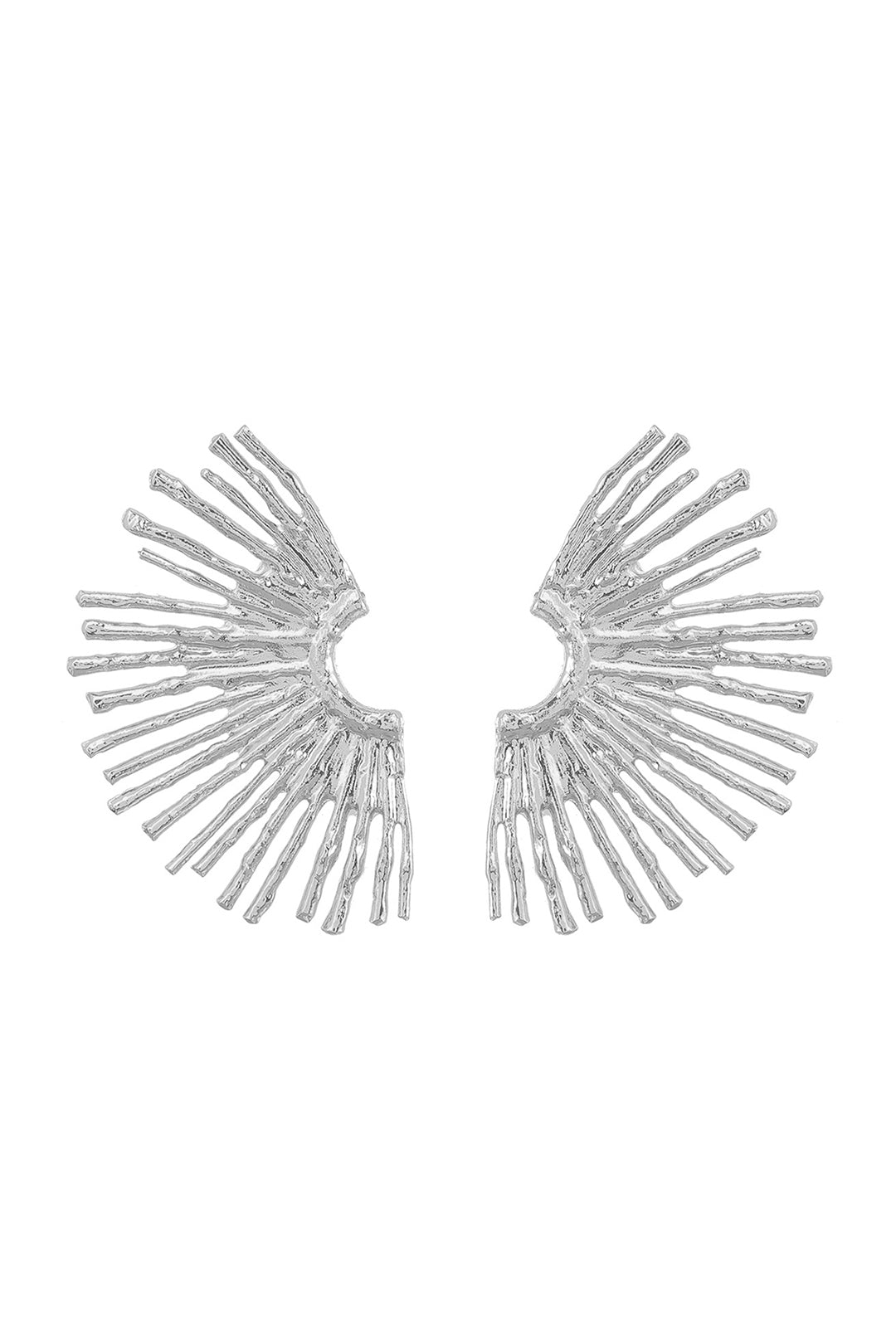 Boucles d'oreilles en métal à bord ondulé