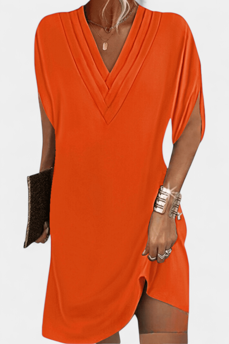 Lesley Robe Courte à Décolleté en V et Coupe Fluide