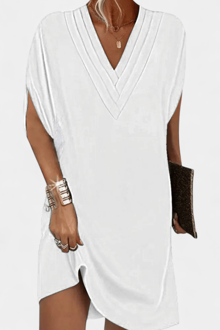 Lesley Robe Courte à Décolleté en V et Coupe Fluide