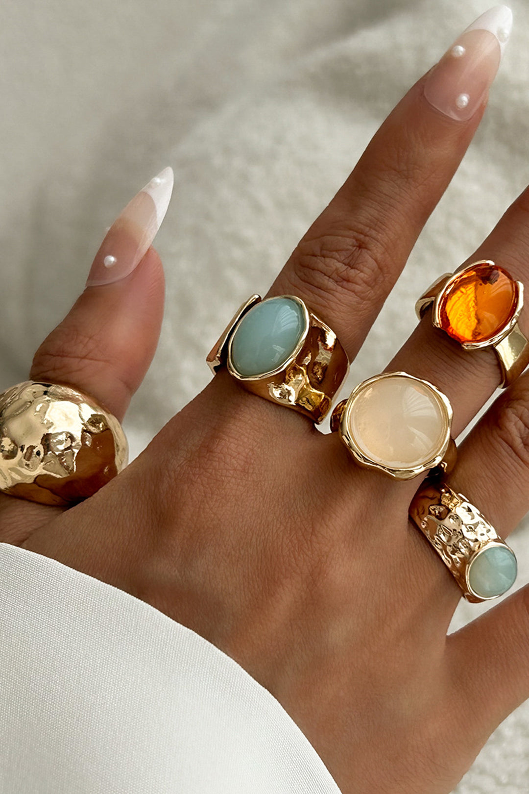 Set de Bagues Ouvertes Éclairées de Strass