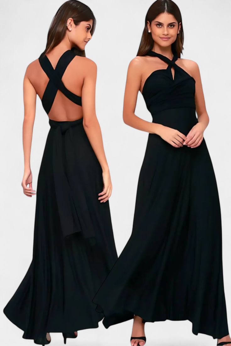 Josephine Robe Enveloppante à Décolleté Ajustable et Taille Nouée