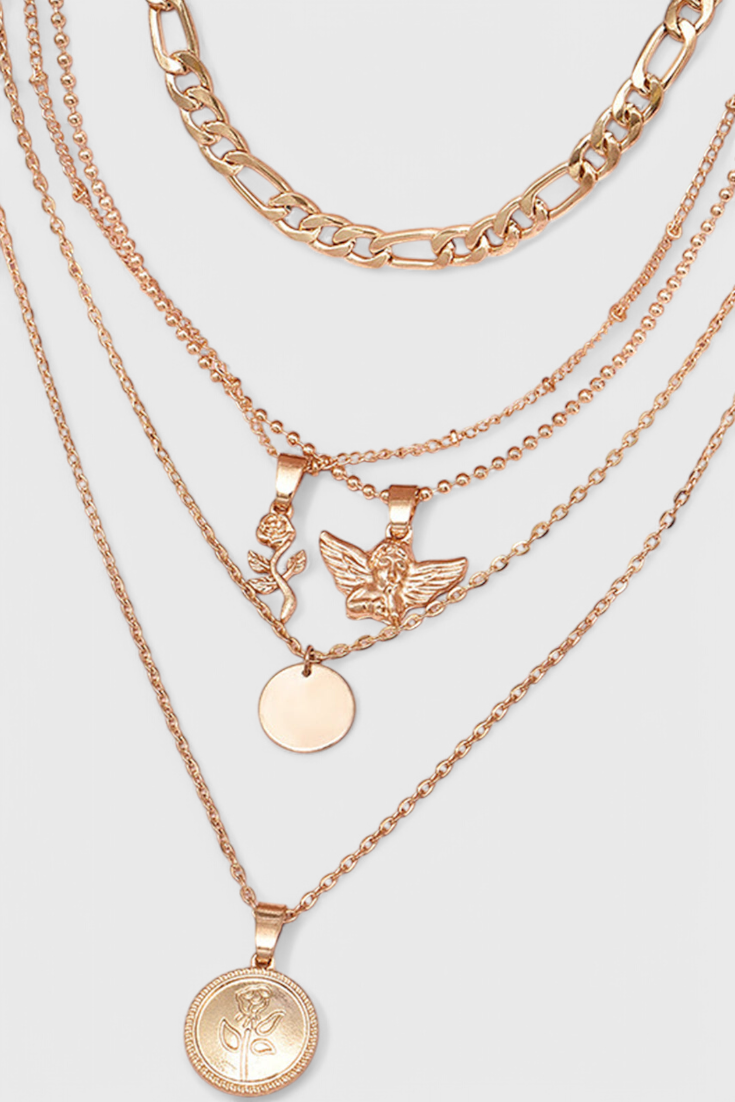 Collier Capa avec Rose et Ange