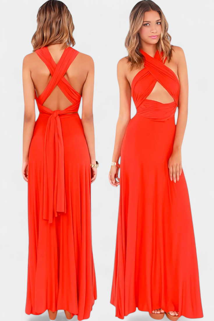 Josephine Robe Enveloppante à Décolleté Ajustable et Taille Nouée