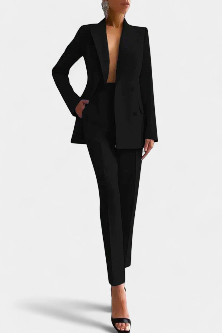 Jolene Blazer Structuré & Pantalon Large Élégant