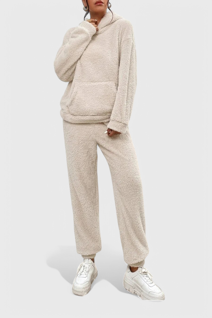 Billie Ensemble Deux Pièces en Teddy Doux et Chaleureux