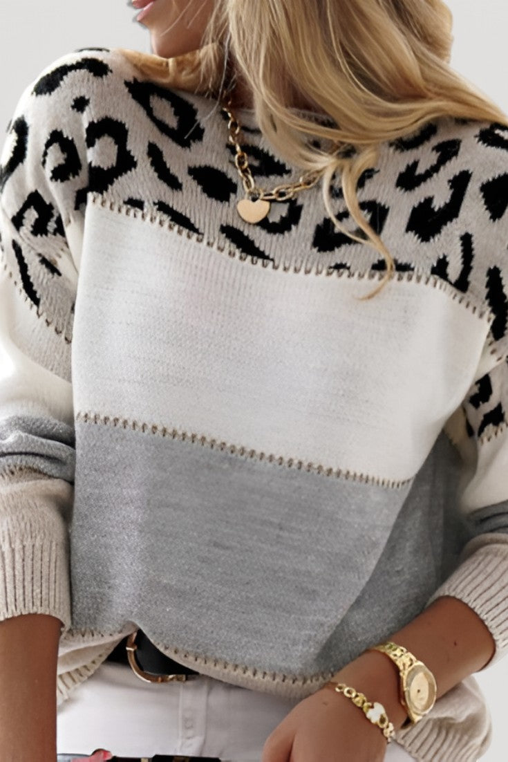 Sorlyn Pull à Motifs Modernes et Coupe Décontractée