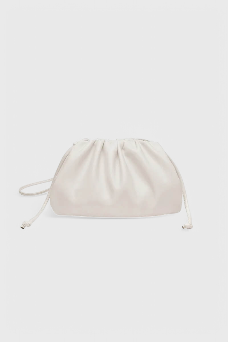 Dalila Sac Croisé en Cuir Vegan à Forme Plissée