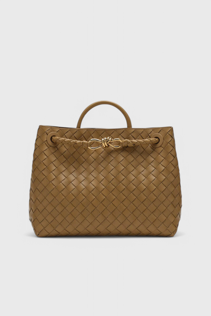 Indigo Sac Tissé en Cuir Vegan à Finition Sculptée