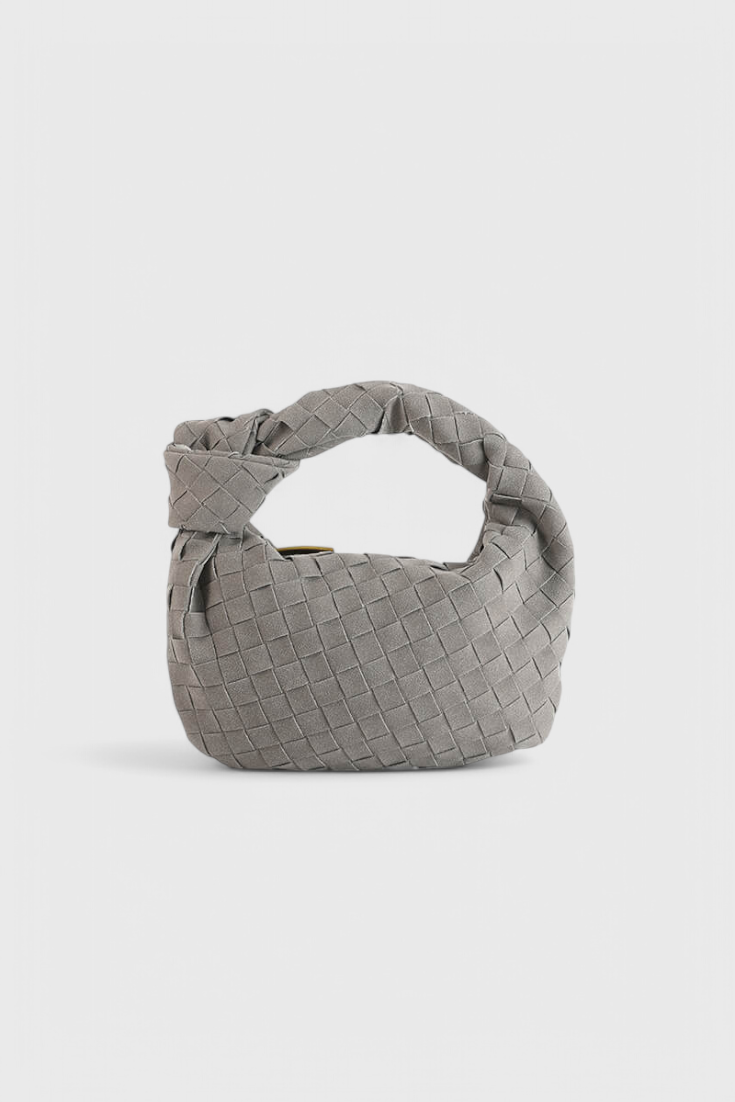 Remi Sac Mini en Daim Tissé avec Détail Nœud Sculptural