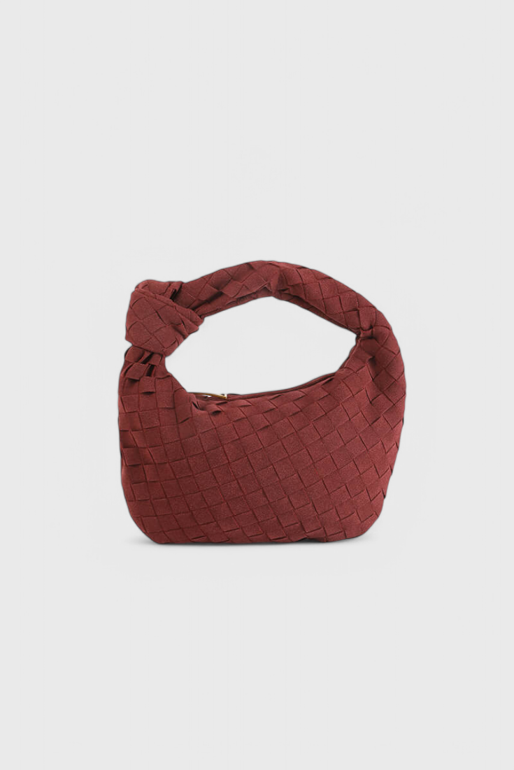Remi Sac Mini en Daim Tissé avec Détail Nœud Sculptural