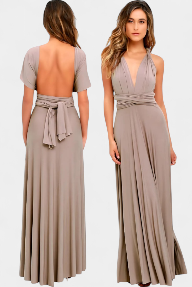 Josephine Robe Enveloppante à Décolleté Ajustable et Taille Nouée