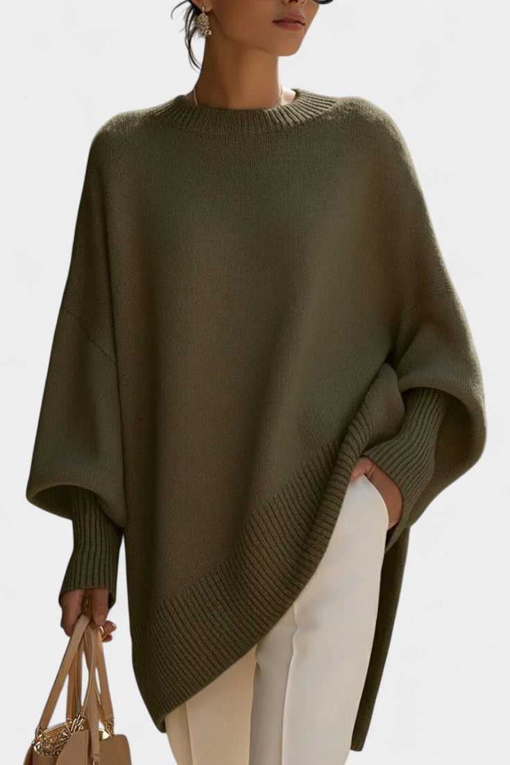 Ernesta Poncho Oversized Élégance Naturelle