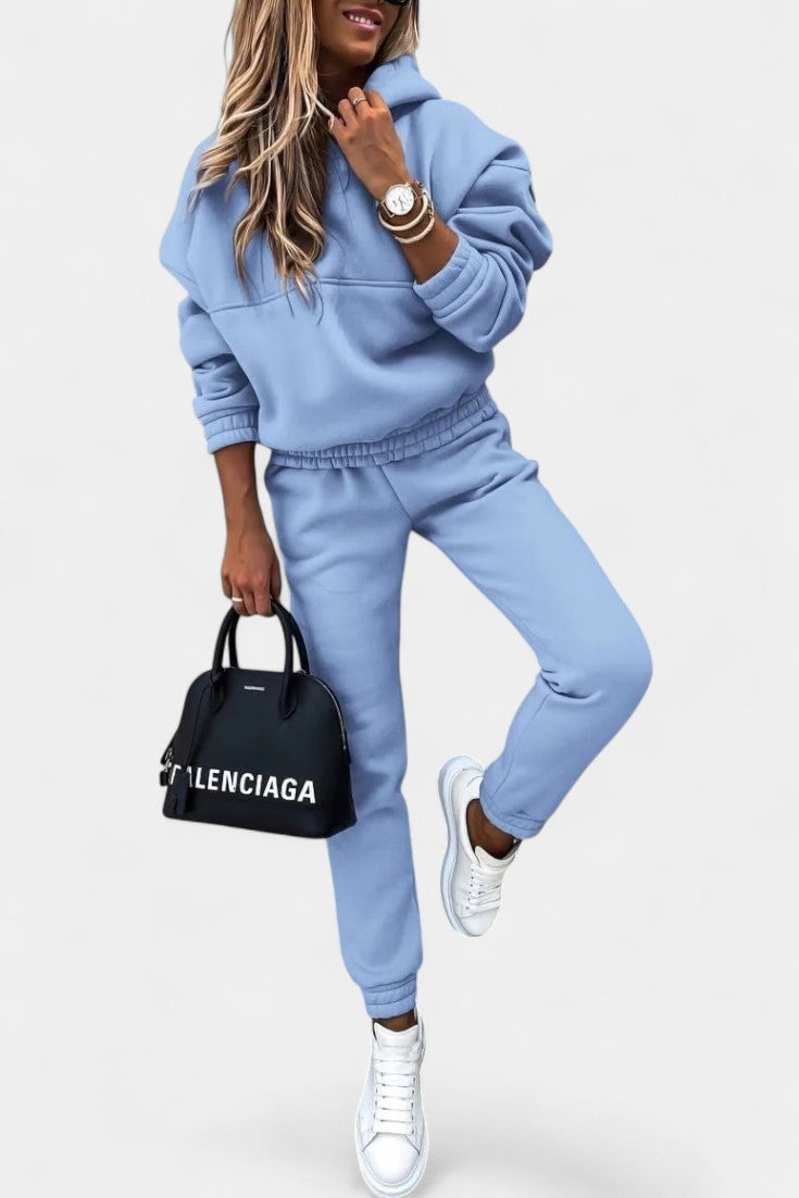 Corentine  Ensemble de Survêtement en Coton Mélangé à Coupe Décontractée