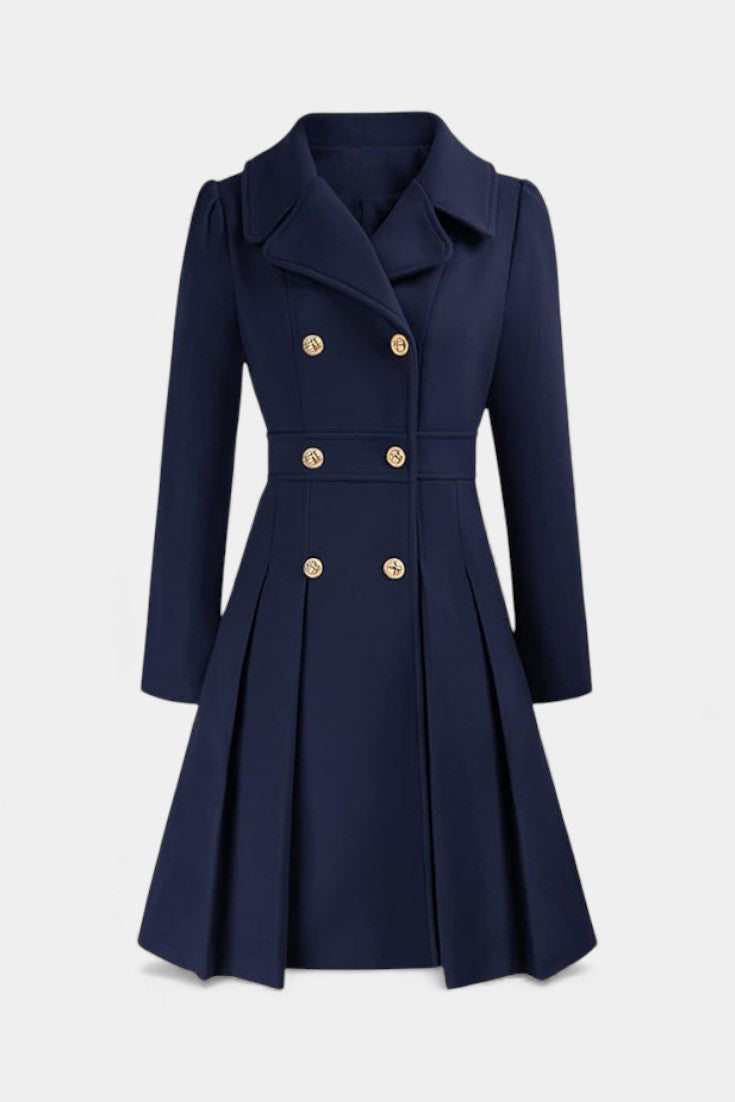 Philia Manteau Pea Coat Évasé à Double Boutonnage