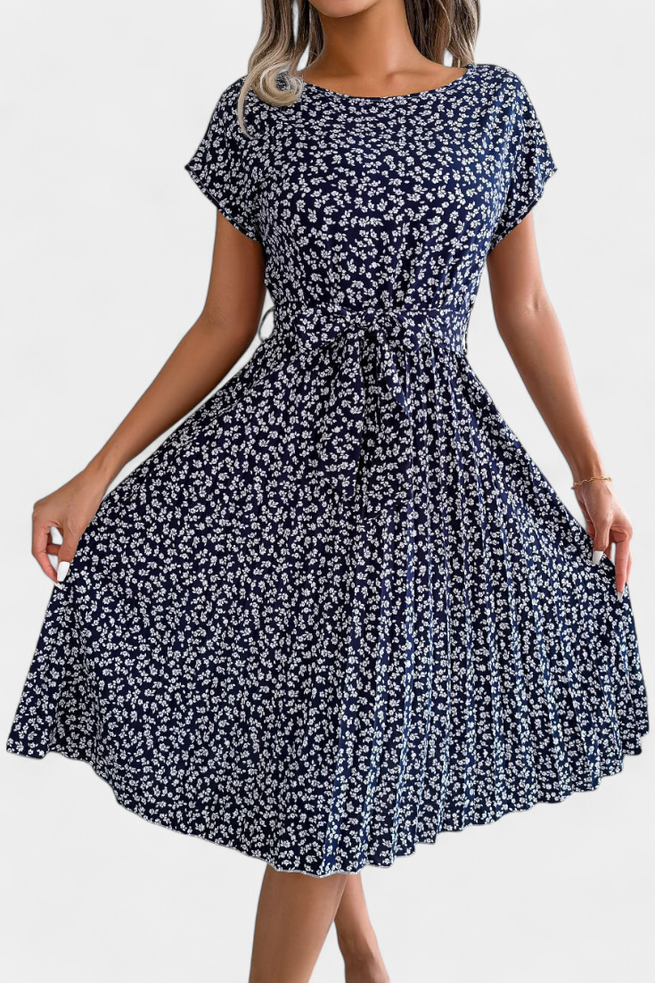 Galilea Robe Midi Plissée à Imprimé Floral