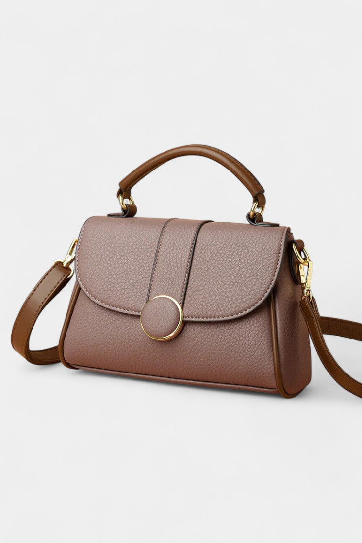 Sac à Main Structuré à Poignée Supérieure et Fermeture à Rabat