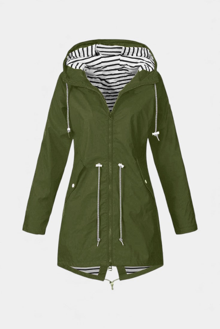 Aria Veste Imperméable à Capuche Ajustable