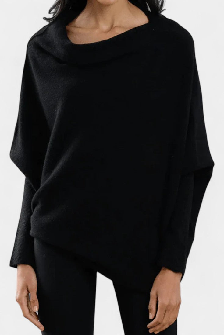 Anna Pull Off-Shoulder Décontracté en Maille Douce