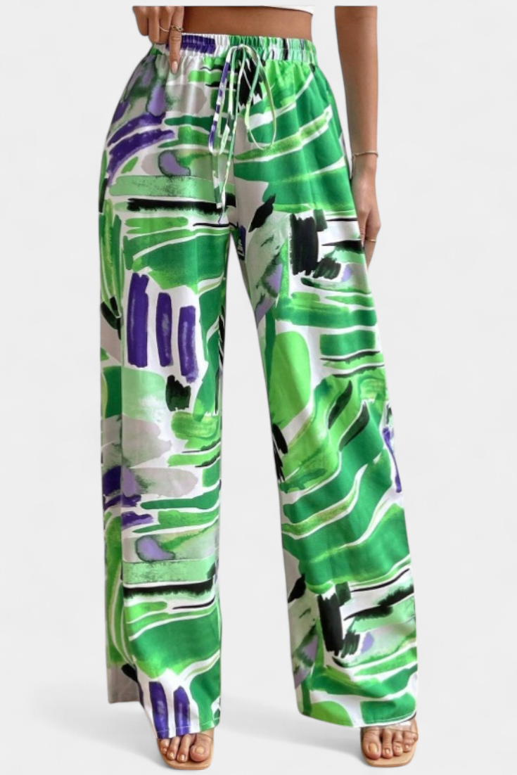 Senda Pantalon Fluide à Imprimé Abstrait