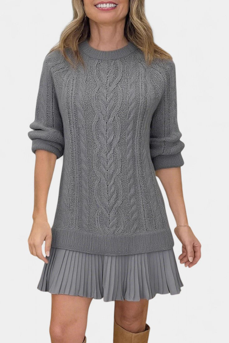 Daina Robe Pull Tricotée à Détail Torsadé