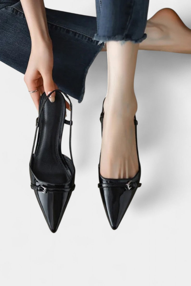 Tiana Slingback à Bout Aiguille et Finition Brillante