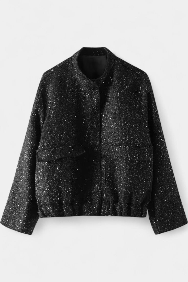 Alvera Veste Texturée Décontractée à Poches Fonctionnelles