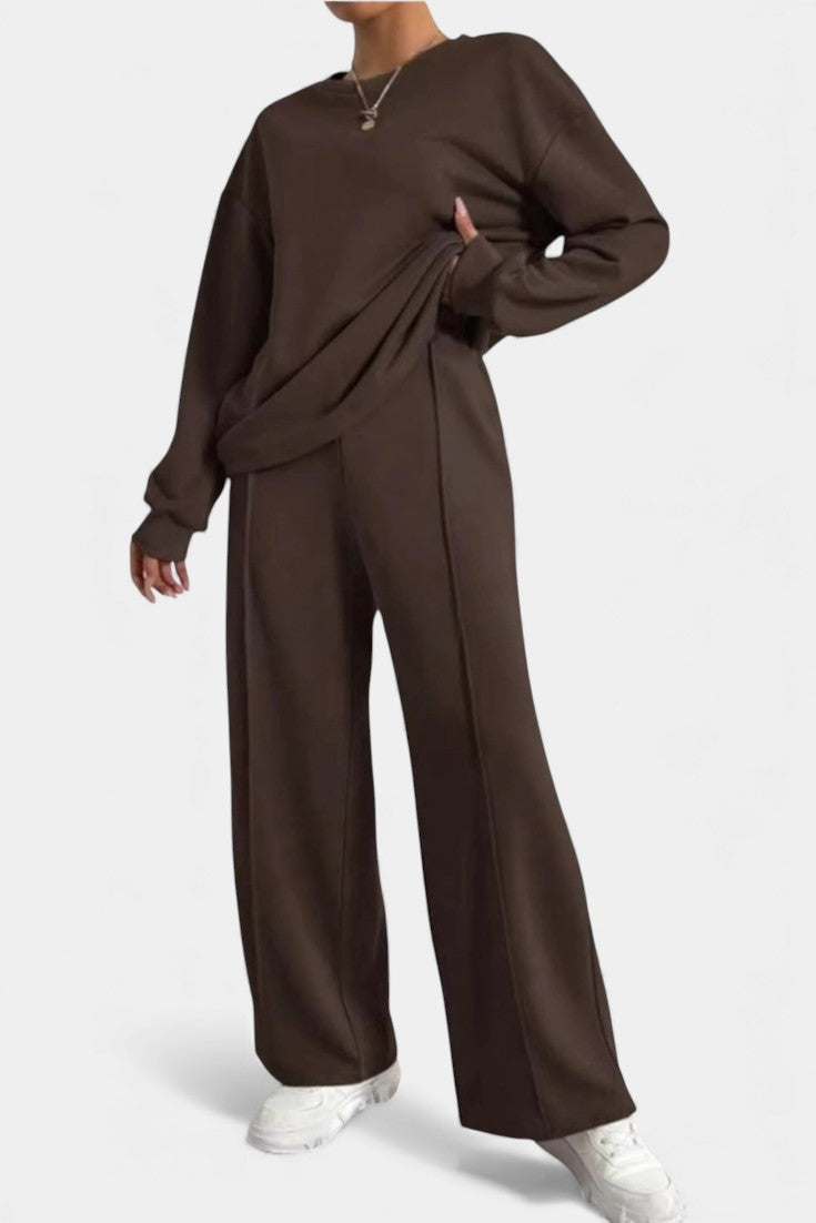 Tiara Ensemble Décontracté Sweatshirt & Pantalon Taille Haute