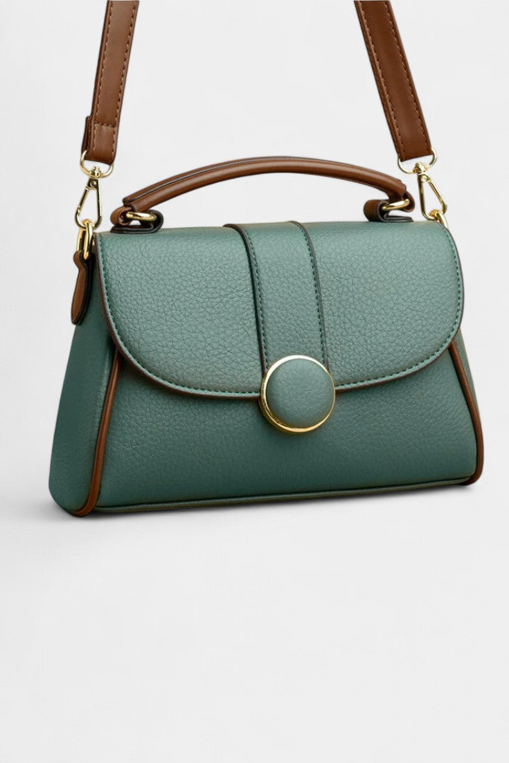 Sac à Main Structuré à Poignée Supérieure et Fermeture à Rabat