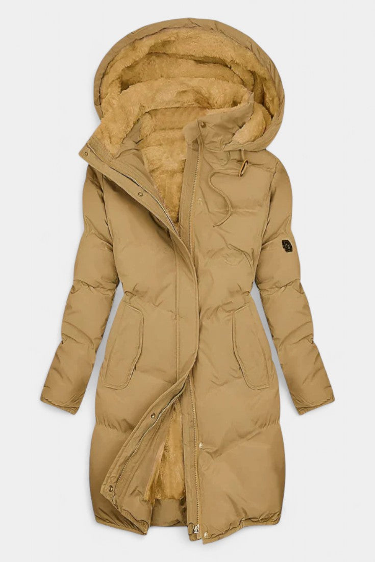 Cateline Manteau d’Hiver Matelassé Élégant à Capuche