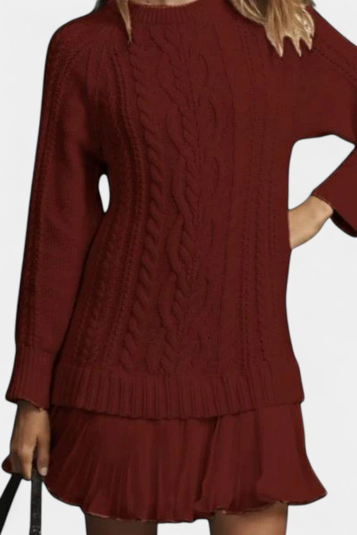 Daina Robe Pull Tricotée à Détail Torsadé