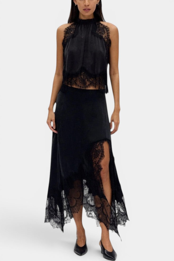 Coralena - Ensemble Jupe Midi Dentelle & Top Coordonné