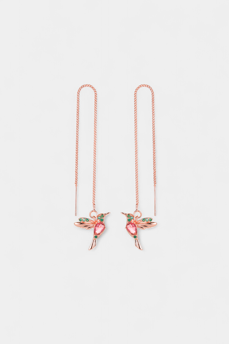 Boucles d'oreilles Oiseau en Zirconium Unisexe