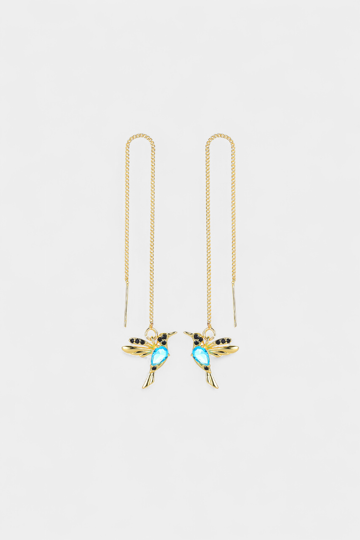 Boucles d'oreilles Oiseau en Zirconium Unisexe