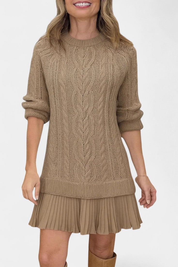 Daina Robe Pull Tricotée à Détail Torsadé