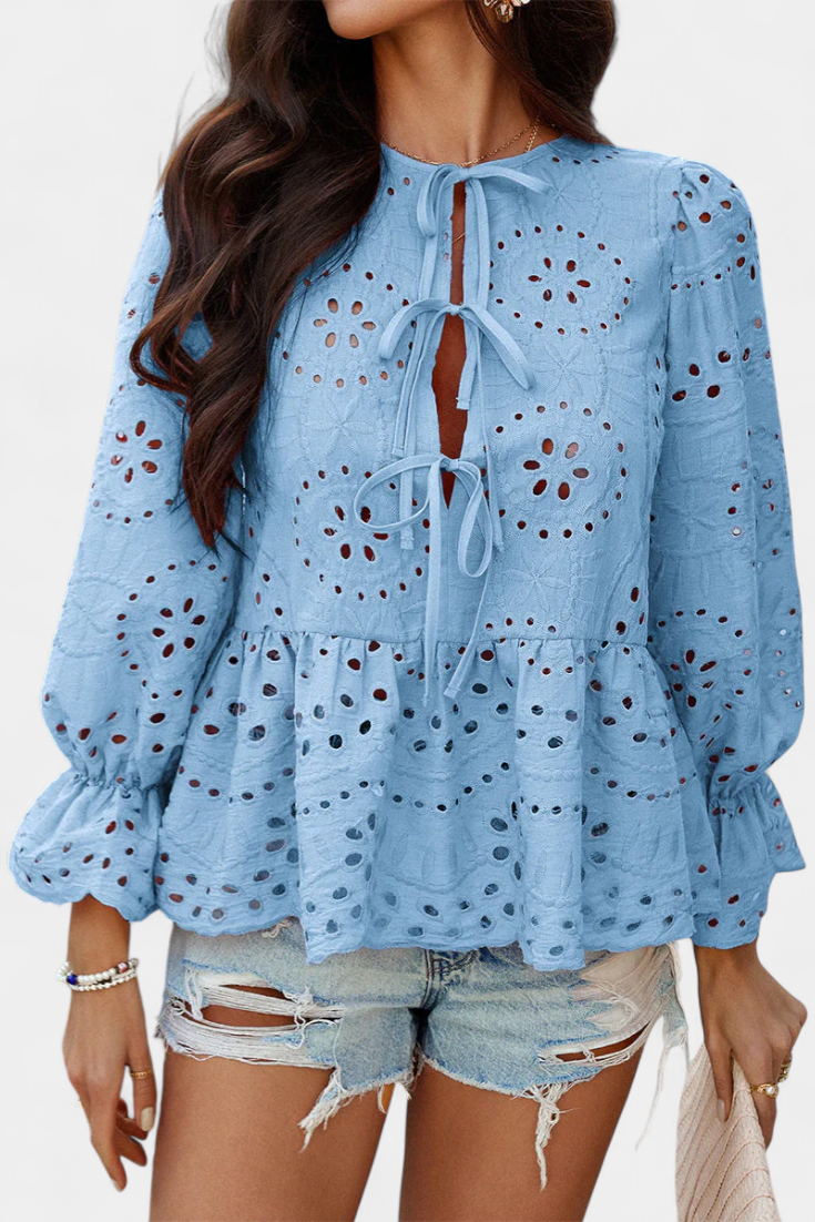 Kayden Top Bohème en Dentelle à Coupe Ample