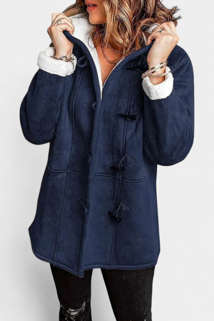 Jessa Manteau Long à Capuche Élégante