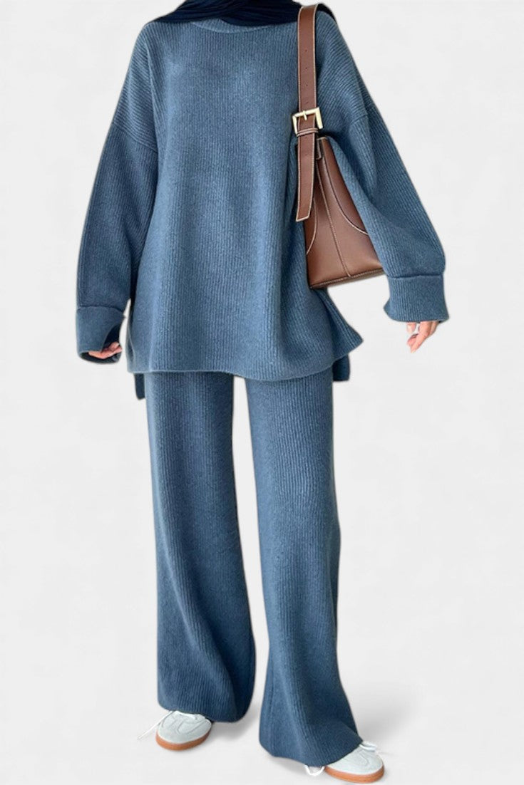 Quirina Ensemble Décontracté Col Rond & Pantalon Fluide