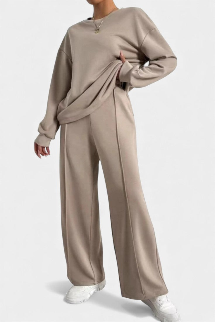 Tiara Ensemble Décontracté Sweatshirt & Pantalon Taille Haute