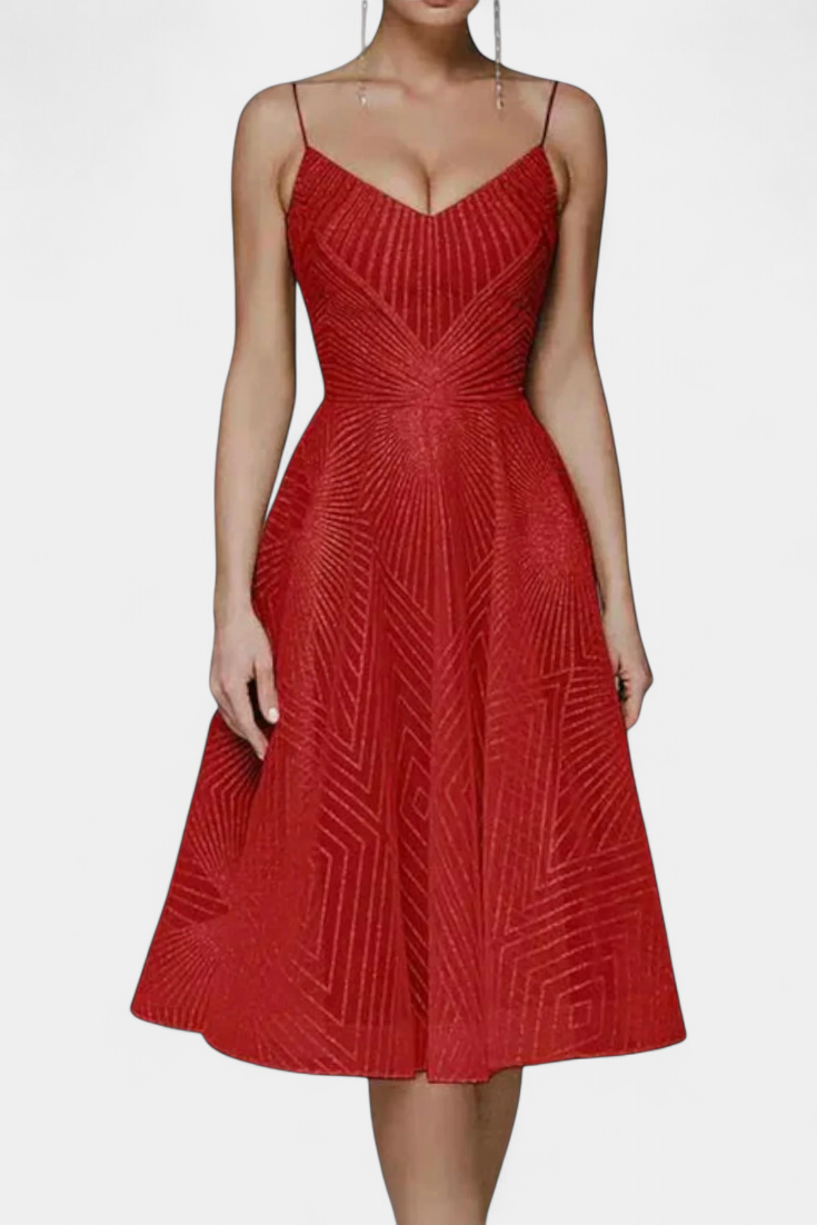 Everleigh Robe Longue Brodée à Silhouette Évasée