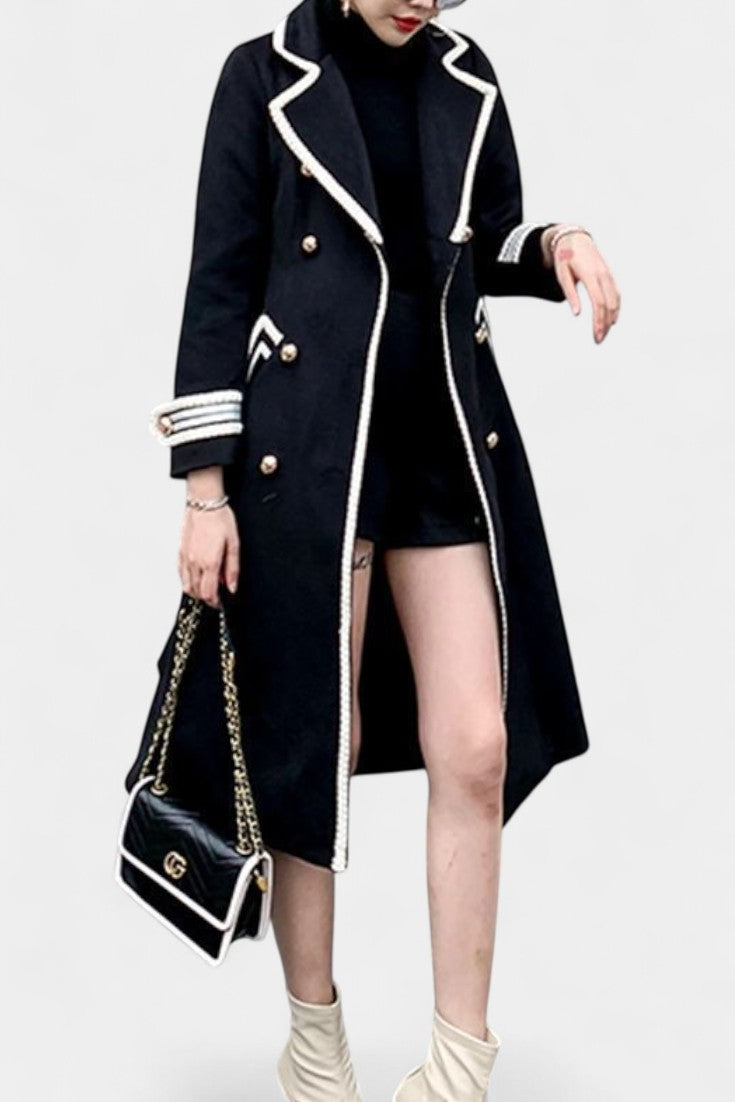 Narcisa Manteau Long Élégant en Imitation Fourrure