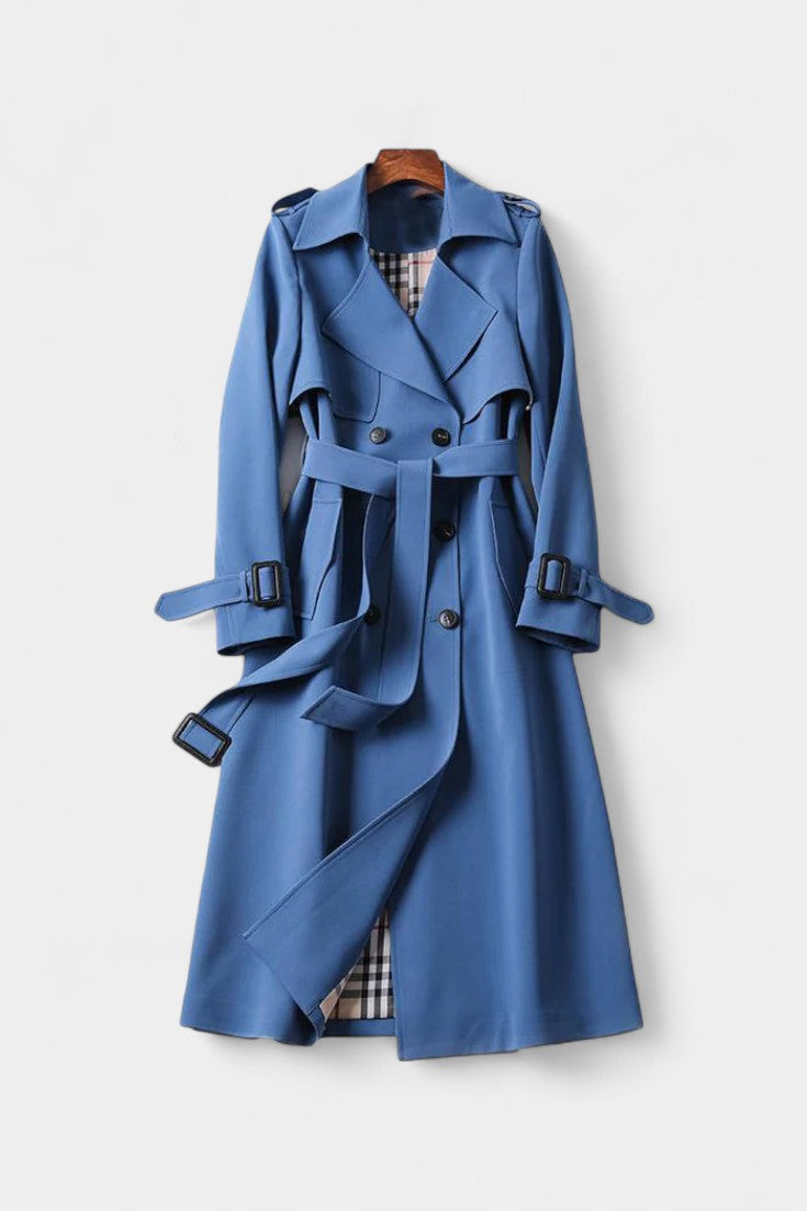 Romane Trench Long à Double Boutonnage