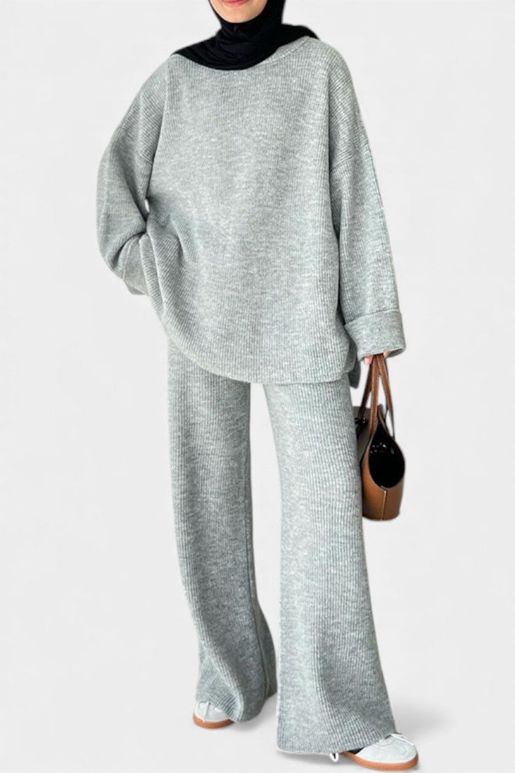 Quirina Ensemble Décontracté Col Rond & Pantalon Fluide