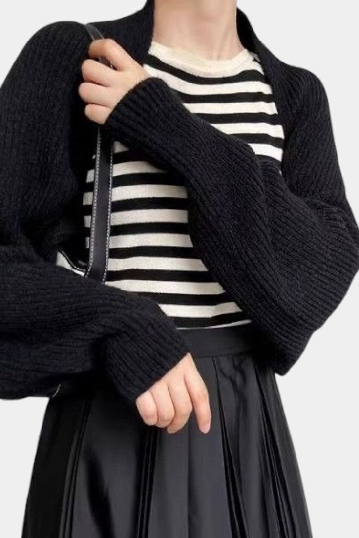 Angélique Pull Col Montant Thermo-Doux en Maille Viscose