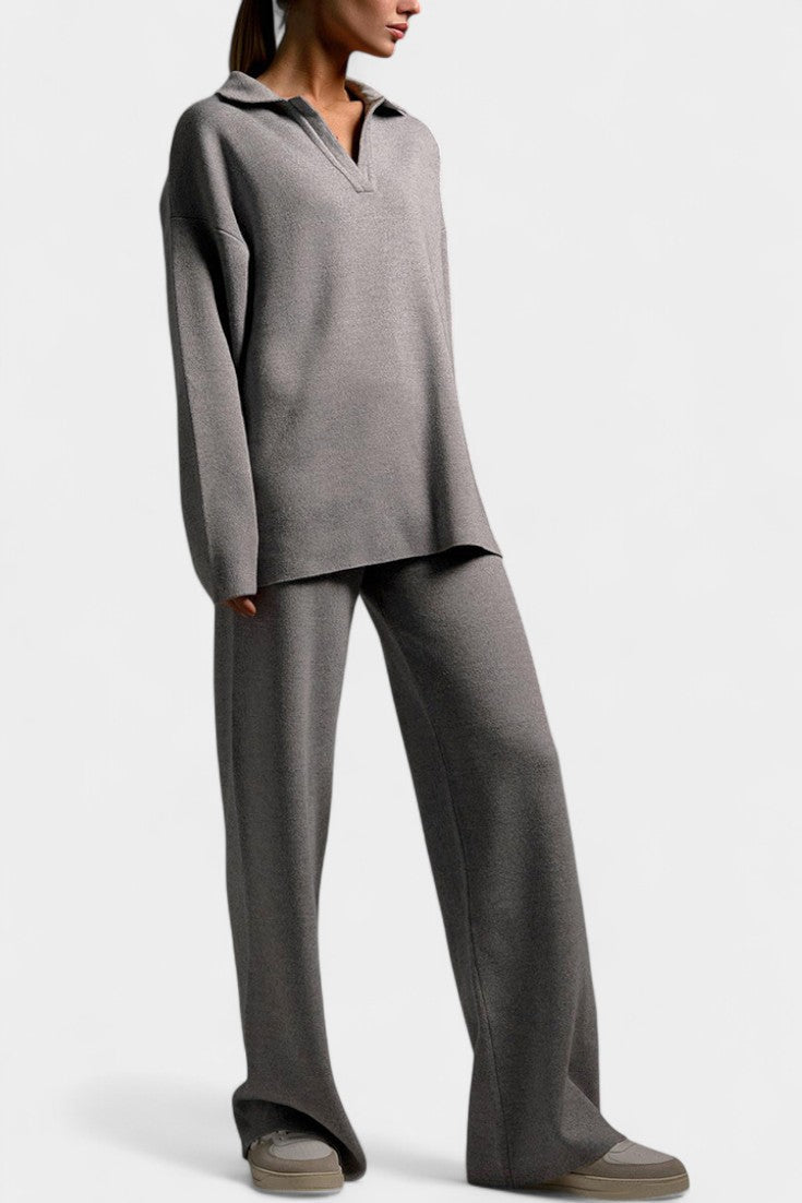 Clairette Ensemble en Maille Doux et Élégant Deux Pièces