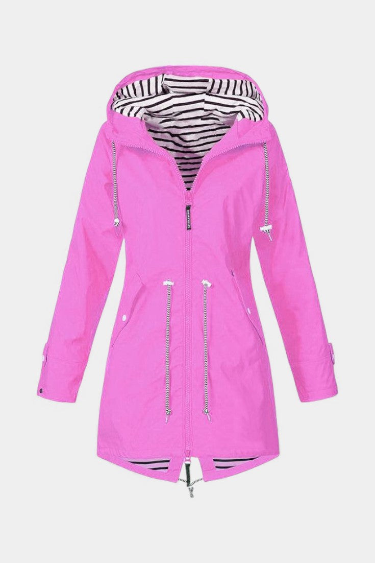 Aria Veste Imperméable à Capuche Ajustable