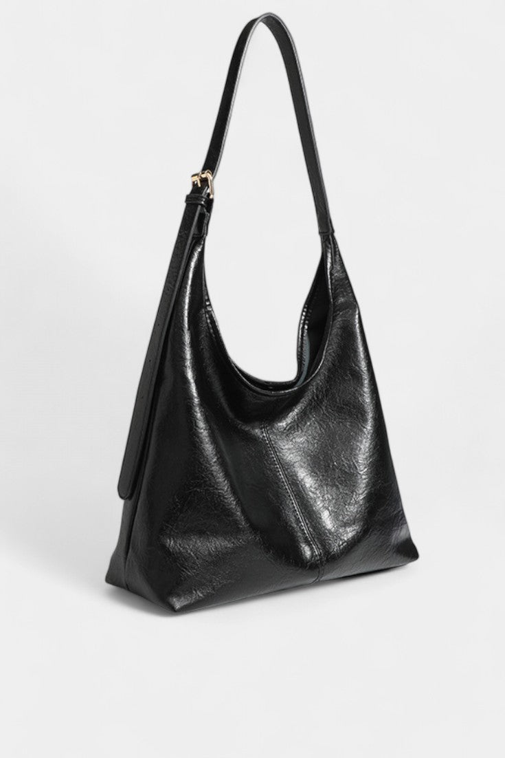 Sac Shopper Oversize à Effet Cuir Vintage et Intérieur Spacieux