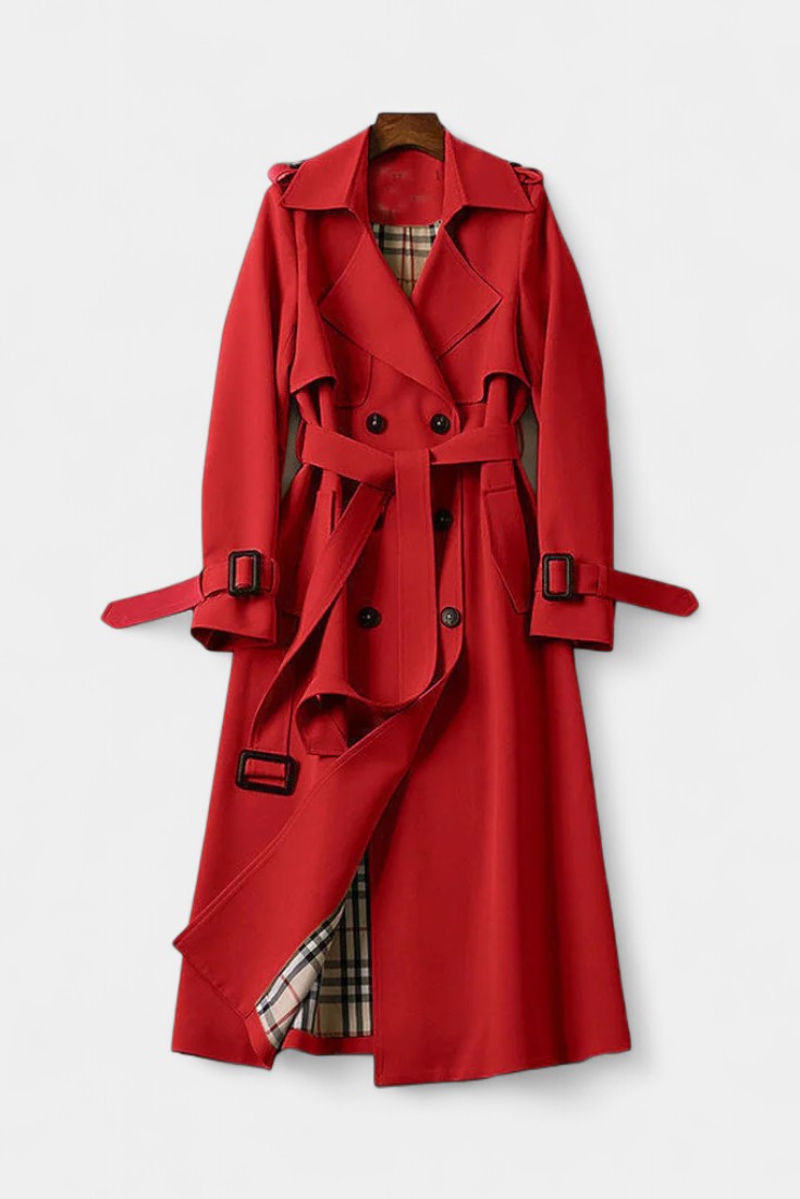 Romane Trench Long à Double Boutonnage