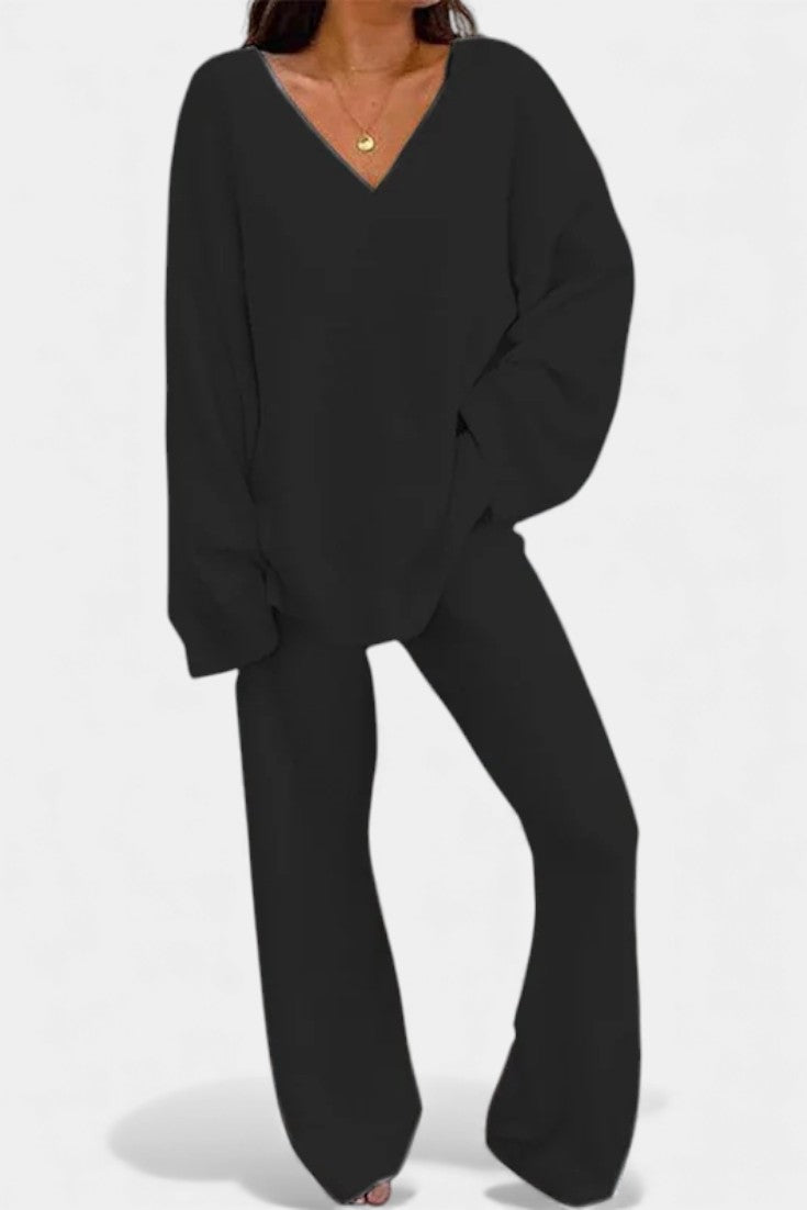 Siléale Ensemble Deux-Pièces Quotidien à Col V Confortable