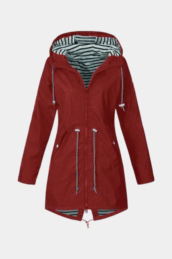 Aria Veste Imperméable à Capuche Ajustable